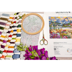 Kreuzstich-Set "Spring Mountain Majesty" 45x34cm SLETIL9939