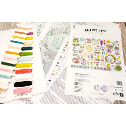 Kreuzstich-Set "Spring Sampler" 38x27cm SLETIL9937