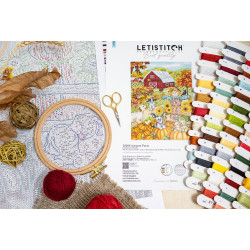 Kreuzstich-Set "Herbstbauernhof" 27x35cm SLETIL9936