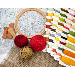 Kreuzstich-Set "Herbstbauernhof" 27x35cm SLETIL9936