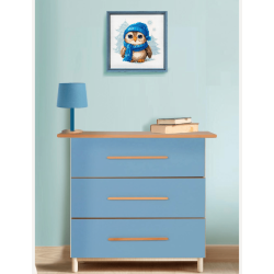 Kryželiu siuvinėjimo rinkinys „Mieloji pelėda“ 15x15 cm SRA1019