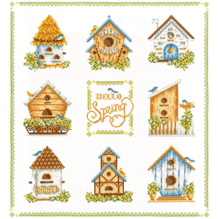 Набор для вышивания крестом «Скворечники» 32 х 35 cm SANS-74
