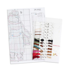 Kreuzstich-Set "Bär mit Drehorgel" 16*9 cm SR-1112