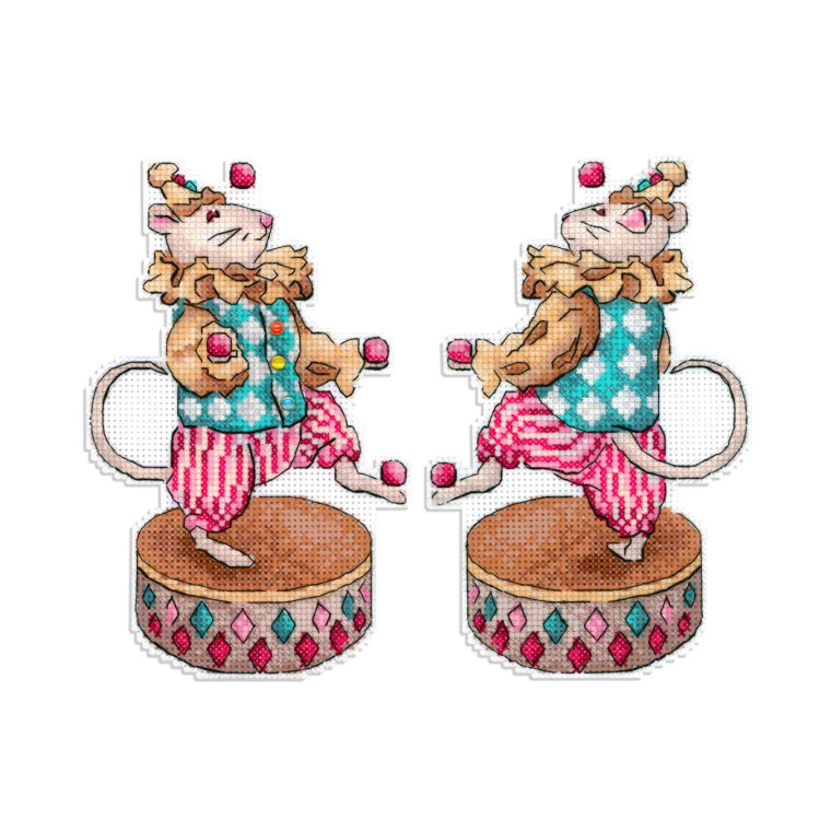 Набор для вышивания крестом "Маленький жонглер" 16*11 см SR-1111