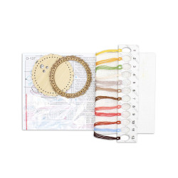 Вышивка крестом на деревянной основе "Миниатюра. Пасхальный кулич" 8*8 см SO-137