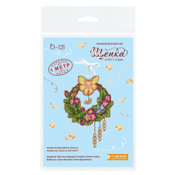 Вышивка крестом на деревянной основе "Пасхальный венок 1" 12*12 см SO-121