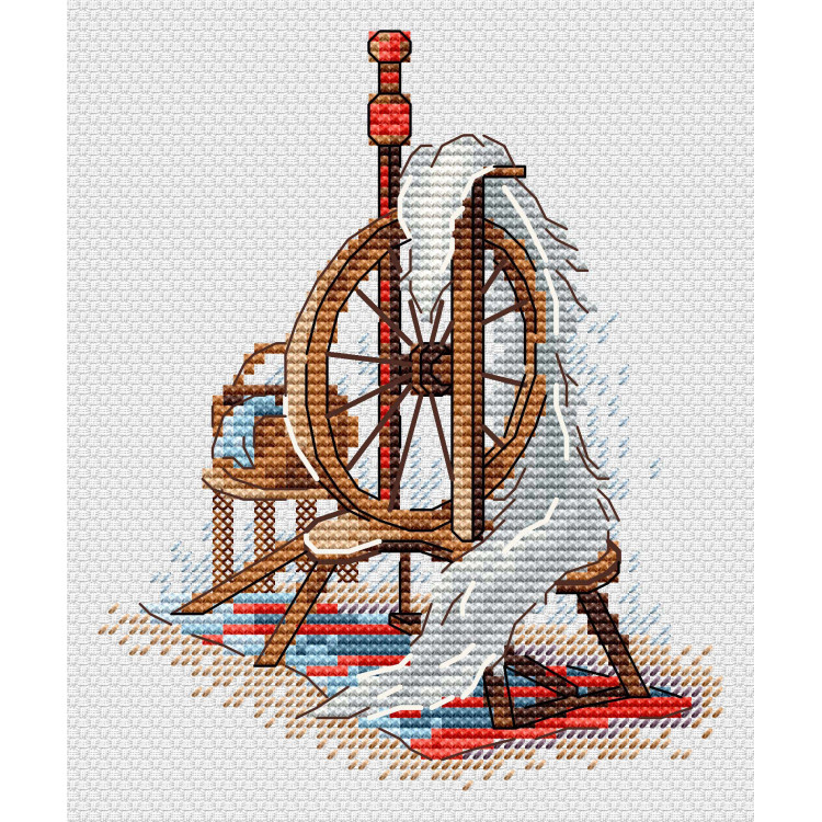 Набор для вышивания крестом "Прялка" 13*11 см SM-1240