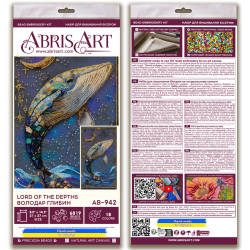 Pagrindinis karoliukų siuvinėjimo rinkinys "Gilumų valdovas" 21x37 cm AAB-942