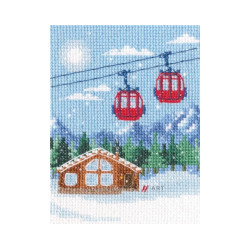 Kreuzstich-Set "In den Bergen" 9x12 cm RTOC393