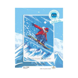 Kreuzstich-Set "Snowboarder" 10,5x16,5 cm RTOC392