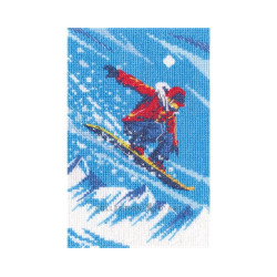 Kreuzstich-Set "Snowboarder" 10,5x16,5 cm RTOC392
