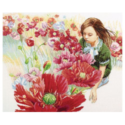 Cross-stitch kit "Blooming poppy field" M345