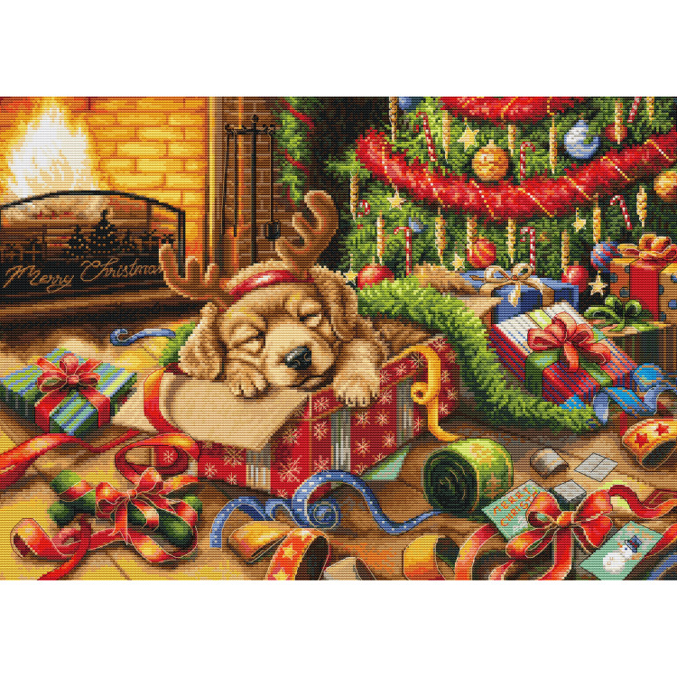 Kryželiu siuvinėjimo rinkinys „Santa’s Little Troublemaker“ 44x32cm SBU5079