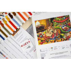 Kryželiu siuvinėjimo rinkinys „Santa’s Little Troublemaker“ 44x32cm SBU5079