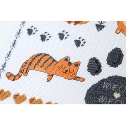 Набор для вышивания крестиком "Мяу-мяу" 35x35 см AAH-281