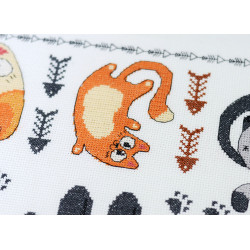 Набор для вышивания крестиком "Мяу-мяу" 35x35 см AAH-281