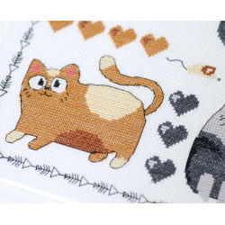 Набор для вышивания крестиком "Мяу-мяу" 35x35 см AAH-281