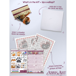 Набор для вышивания крестиком "Мяу-мяу" 35x35 см AAH-281