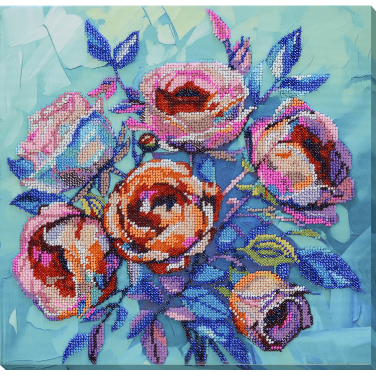 Haupt-Perlenstickerei-Set „Rosen für die Seele“ 31x30 cm AAB-945