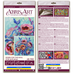 Haupt-Perlenstickerei-Set „Rosen für die Seele“ 31x30 cm AAB-945