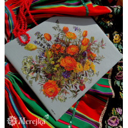 Kryželiu siuvinėjimo rinkinys „Saulės nutvieksti žiedlapiai“ 39x31 cm SK270