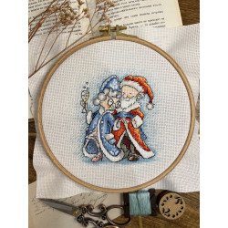 Cross stitch kit "Grandma and Santa Claus" SANB-26