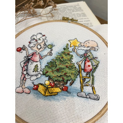 Cross stitch kit "Grandma and New Year" SANB-27