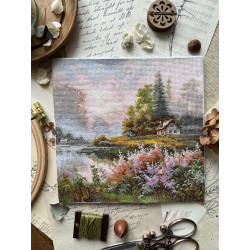 Kreuzstich-Set "Land der Nebel" 19x19 cm SANK-69