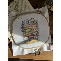 Набор для вышивания крестом "Кошка отдыхает" 13,5 х 16 см SANV-55