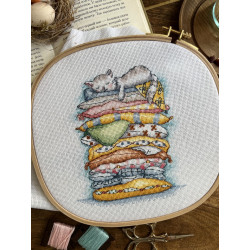 Набор для вышивания крестом "Кошка отдыхает" 13,5 х 16 см SANV-55