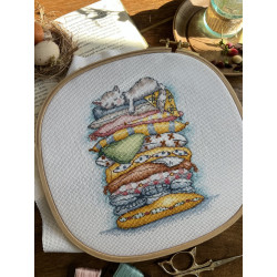 Набор для вышивания крестом "Кошка отдыхает" 13,5 х 16 см SANV-55