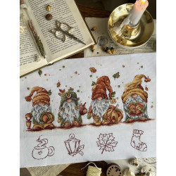 Kryželio siuvinėjimo rinkinys "Rudens nykštukai" 32х21,5 cm SANO-34