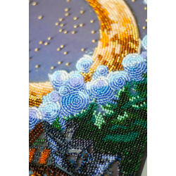 Основной набор для вышивания бисером. Тихая ночь 17x30 см AAB-948