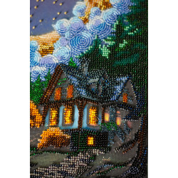 Основной набор для вышивания бисером. Тихая ночь 17x30 см AAB-948