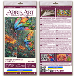 Stick-Set mit Perlen. Farbtöne des Sommers 26x39 cm AAB-947