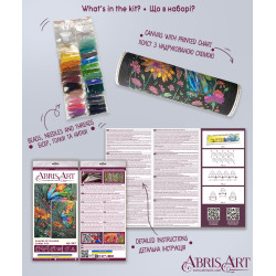 Stick-Set mit Perlen. Farbtöne des Sommers 26x39 cm AAB-947