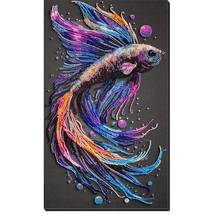 Haupt Stickpackung mit Perlen. Farbwellen 21x36 cm AAB-946