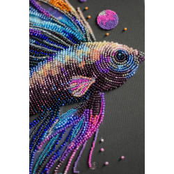 Haupt Stickpackung mit Perlen. Farbwellen 21x36 cm AAB-946