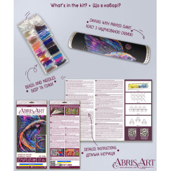 Haupt Stickpackung mit Perlen. Farbwellen 21x36 cm AAB-946