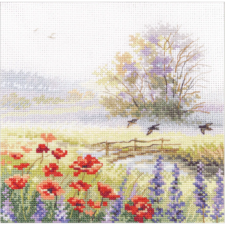 Набор для вышивания крестом "Летние акварели. Стрижи" S3-37