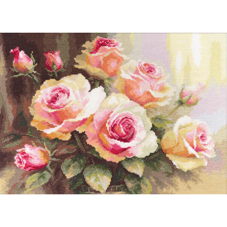 Kreuzstich-Set "Rosen im Sonnenlicht" S2-54