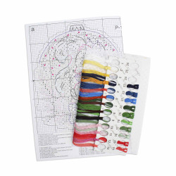 Kreuzstich-Set "Neujahrsball mit einem Eichhörnchen" 10x9 cm SR-1160