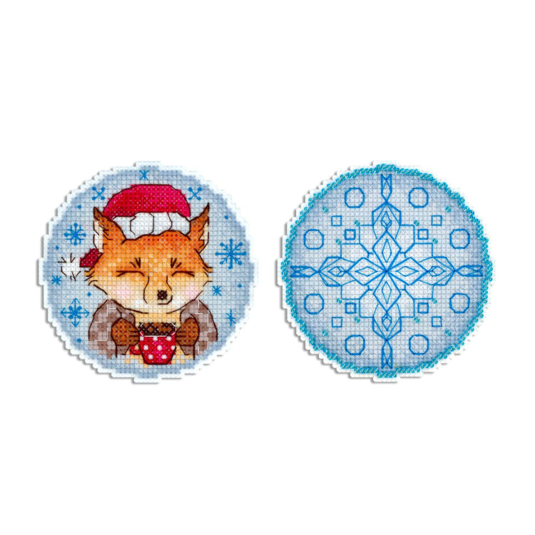 Kreuzstich-Set „Neujahrstee-Party“ 9x9 cm SR-1103