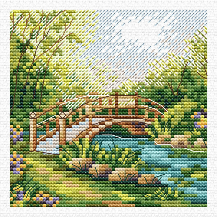 Набор для вышивания крестиком "Краски лета" 11x11 см SM-1232