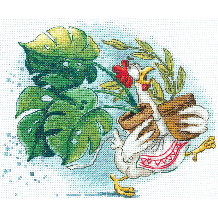 Набор для вышивания крестом "Flower Bustle" 19 х 15,5 cm SANTS-12