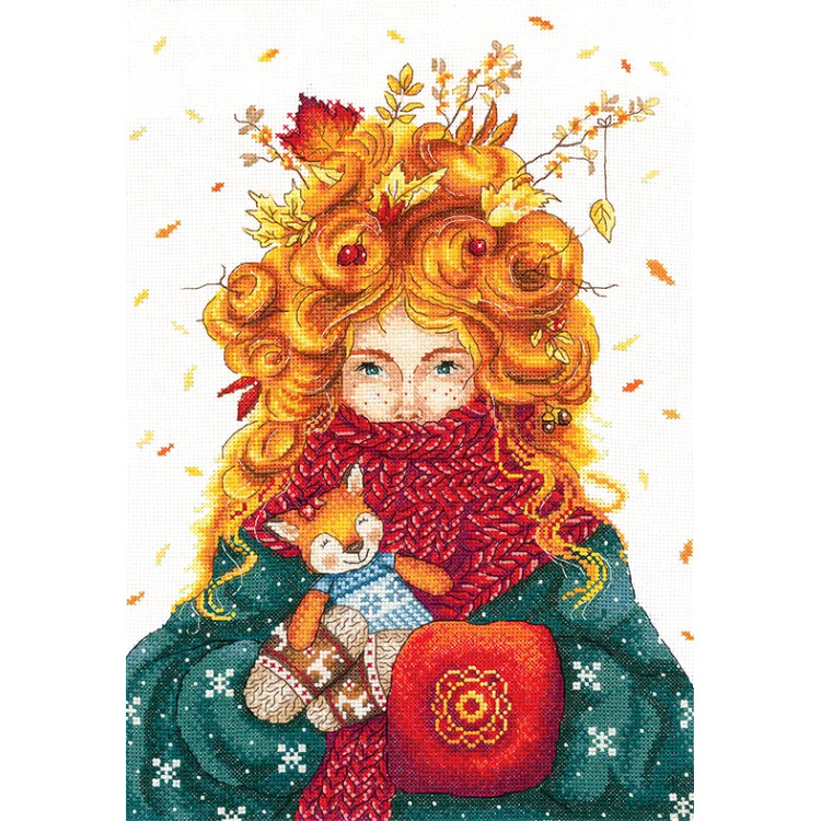 Набор для вышивания крестиком "Душа осени" 22,5 х 31 см SAND-45