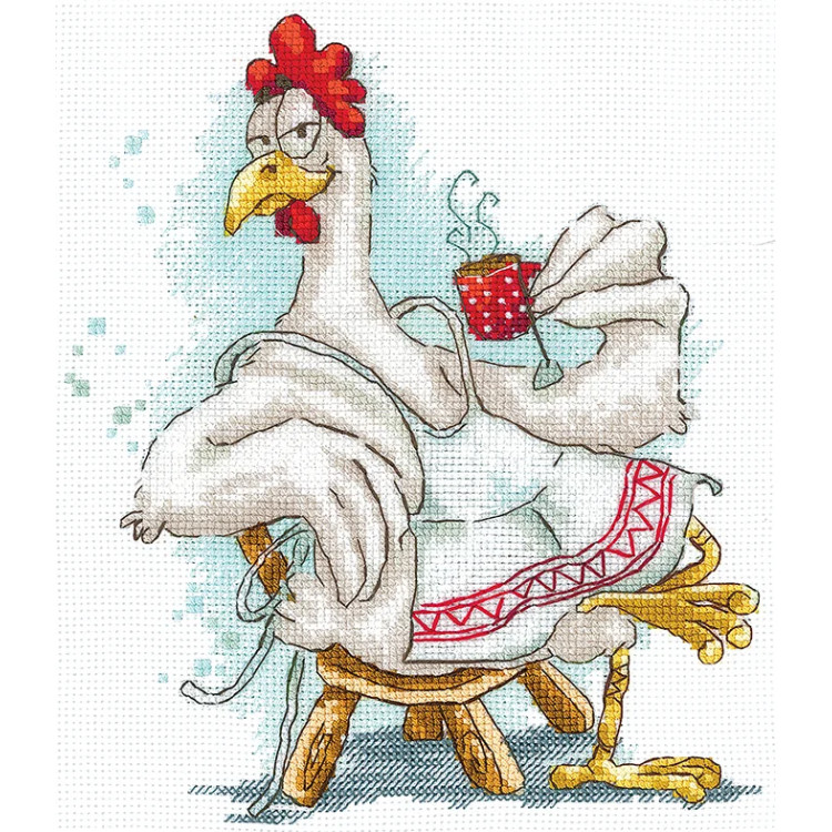 Набор для вышивания крестиком "Любитель чая" 15 х 17,5 см SANCH-12