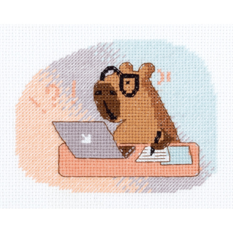 Kryželiu siuvinėjimo rinkinys KLART "Aš visai apie darbą" 14,5 x 12 cm KL12-068