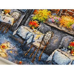 Kaffee im Herbst - Kreuzstich-Set AVA-P051