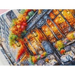 Kaffee im Herbst - Kreuzstich-Set AVA-P051